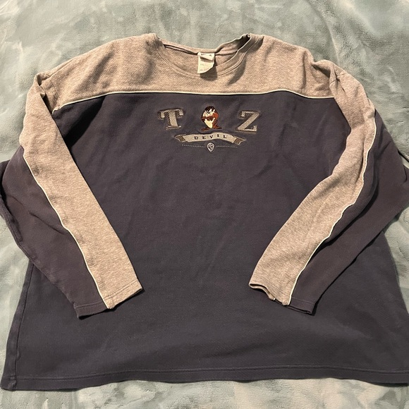 Warner Bros. Other - Blue and grey Warner Brothers Tasmanian devil long sleeve size XXL